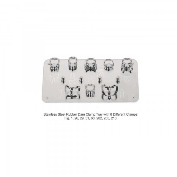 Stainless Steel Gold Plated Rubber Dam Clamp Tray